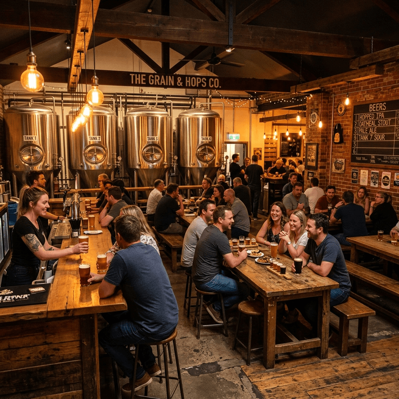 Atlanta local brewery tour in West Midtown with craft beer tasting